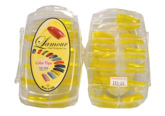 Lamour Clear Glitter Yellow Nail Tips-64